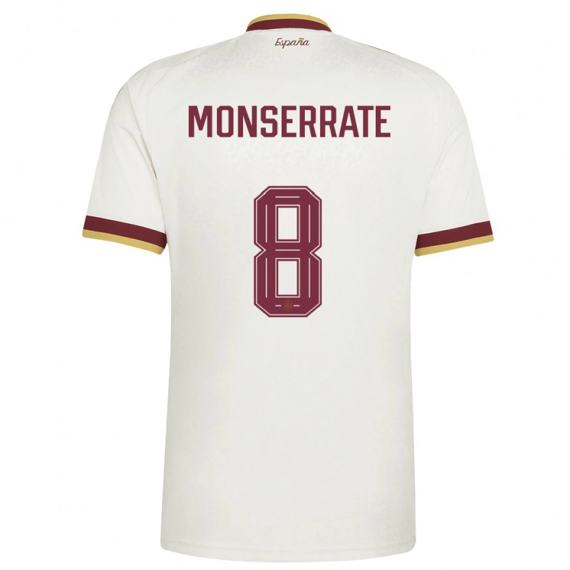 Danxen Mujer Camiseta España Jano Monserrate #8 Marfil Borgoña 2ª Equipación 26-28 La Camisa México