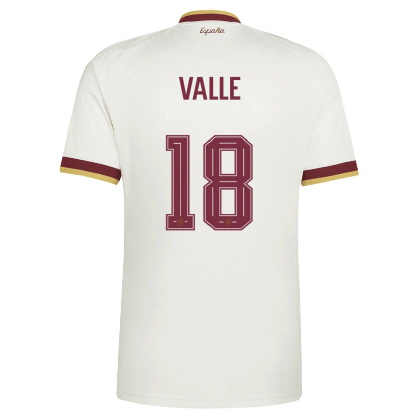 Danxen Mujer Camiseta España Álex Valle #18 Marfil Borgoña 2ª Equipación 26-28 La Camisa México
