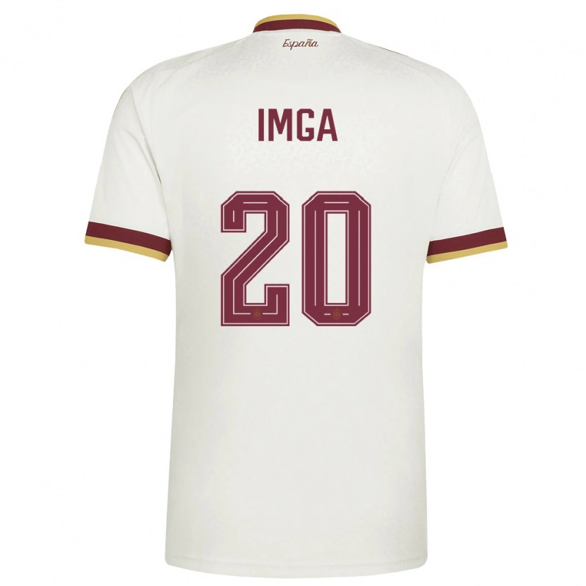 Danxen Mujer Camiseta España Christian Imga #20 Marfil Borgoña 2ª Equipación 26-28 La Camisa México