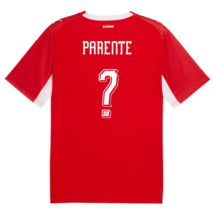 Danxen Niño Camiseta Suiza Jason Parente #0 Rojo Blanco 1ª Equipación 26-28 La Camisa México
