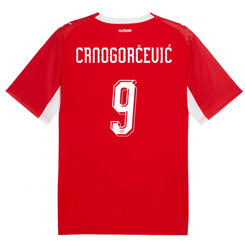 Danxen Niño Camiseta Suiza Ana Maria Crnogorcevic #9 Rojo Blanco 1ª Equipación 26-28 La Camisa México