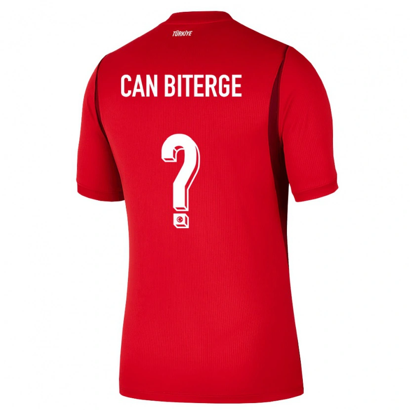 Danxen Niño Camiseta Turquía Engin Can Biterge #0 Rojo Borgoña 1ª Equipación 26-28 La Camisa México