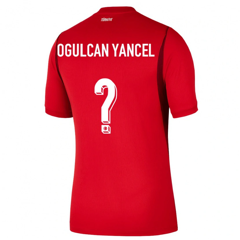 Danxen Niño Camiseta Turquía Necati Oğulcan Yançel #0 Rojo Borgoña 1ª Equipación 26-28 La Camisa México