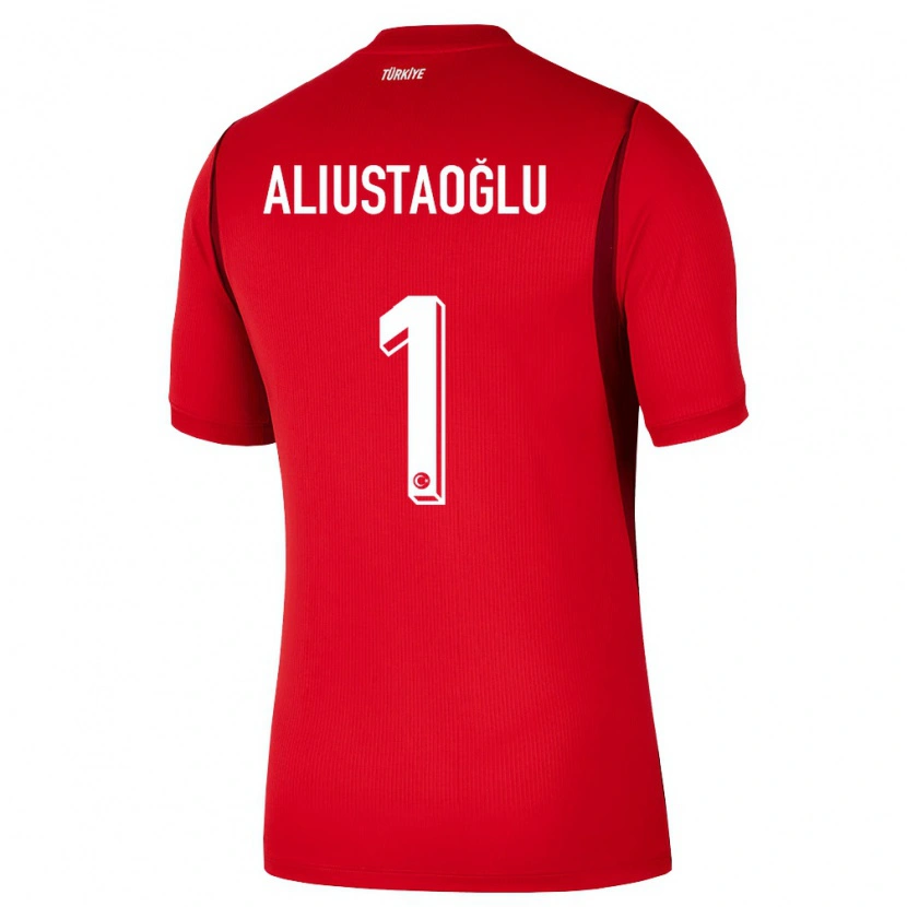 Danxen Niño Camiseta Turquía Mete Aliustaoğlu #1 Rojo Borgoña 1ª Equipación 26-28 La Camisa México