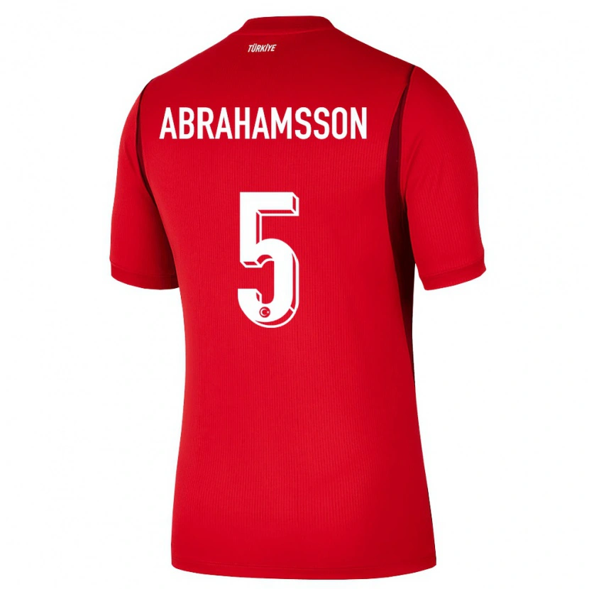 Danxen Niño Camiseta Turquía Sejde Aylin Abrahamsson #5 Rojo Borgoña 1ª Equipación 26-28 La Camisa México
