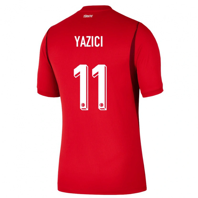 Danxen Niño Camiseta Turquía Yusuf Yazıcı #11 Rojo Borgoña 1ª Equipación 26-28 La Camisa México