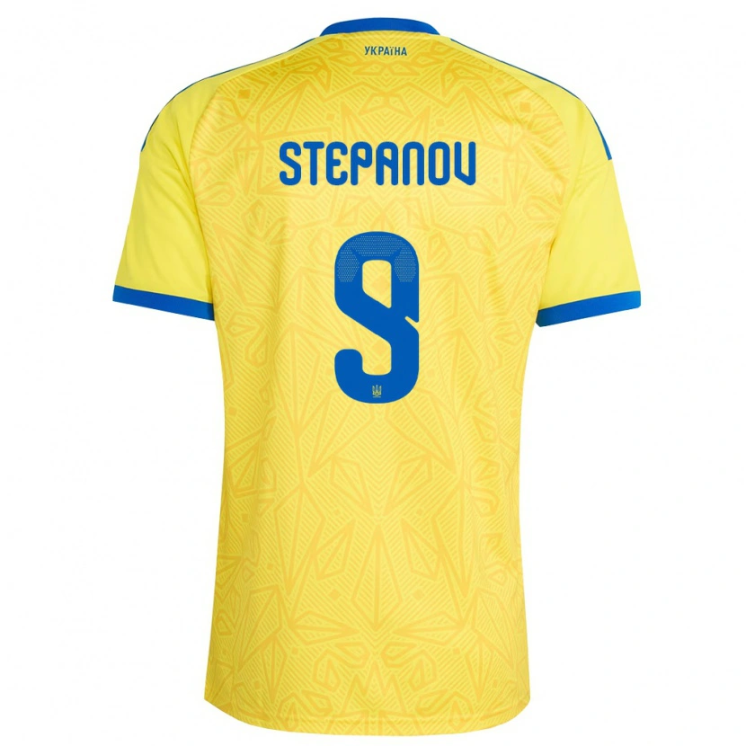 Danxen Niño Camiseta Ucrania Artem Stepanov #9 Amarillo Azul 1ª Equipación 26-28 La Camisa México