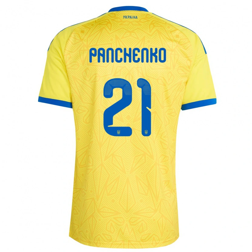 Danxen Niño Camiseta Ucrania Matviy Panchenko #21 Amarillo Azul 1ª Equipación 26-28 La Camisa México
