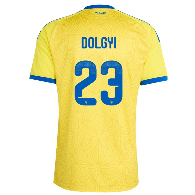 Danxen Niño Camiseta Ucrania Viktor Dolgyi #23 Amarillo Azul 1ª Equipación 26-28 La Camisa México