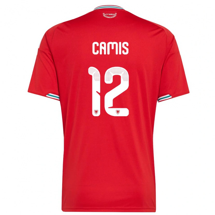 Danxen Niño Camiseta Gales Oliver Camis #12 Rojo Blanco Verde 1ª Equipación 26-28 La Camisa México
