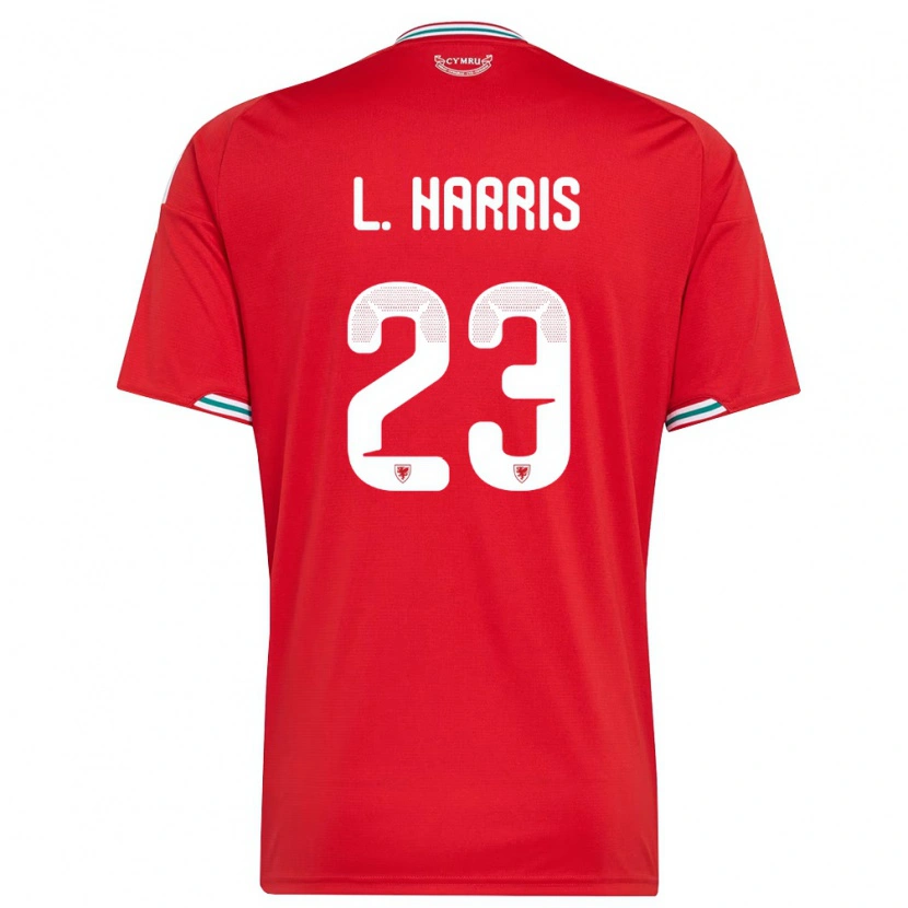 Danxen Niño Camiseta Gales Luke Harris #23 Rojo Blanco Verde 1ª Equipación 26-28 La Camisa México