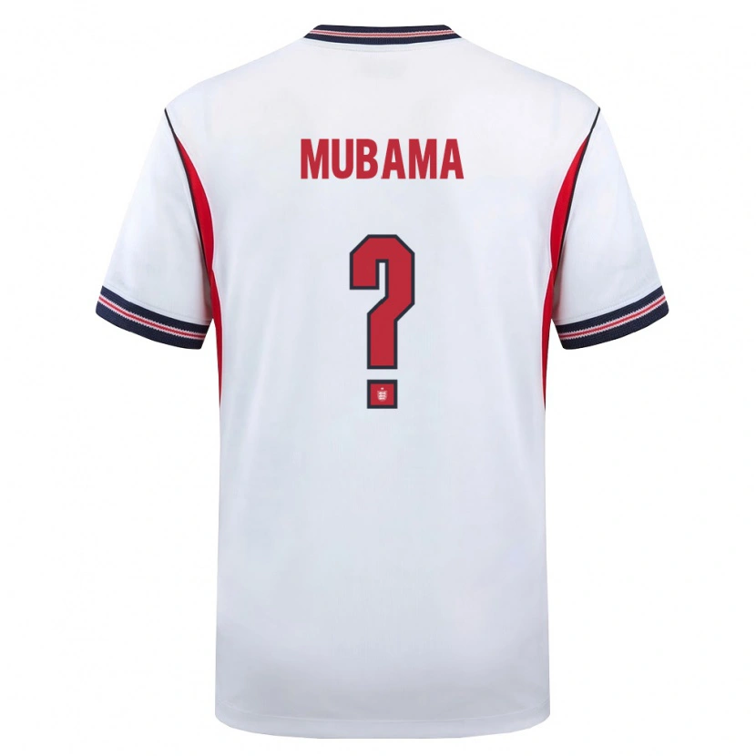 Danxen Niño Camiseta Inglaterra Divin Mubama #0 Blanco Marino Rojo 1ª Equipación 26-28 La Camisa México
