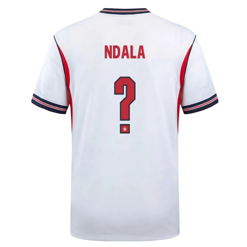 Danxen Niño Camiseta Inglaterra Joel Ndala #0 Blanco Marino Rojo 1ª Equipación 26-28 La Camisa México