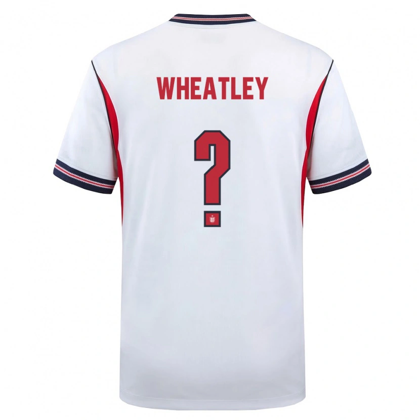 Danxen Niño Camiseta Inglaterra Ethan Wheatley #0 Blanco Marino Rojo 1ª Equipación 26-28 La Camisa México
