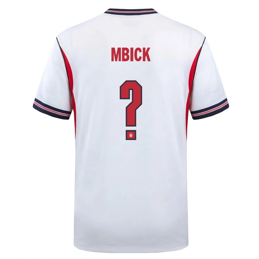 Danxen Niño Camiseta Inglaterra Micah Mbick #0 Blanco Marino Rojo 1ª Equipación 26-28 La Camisa México