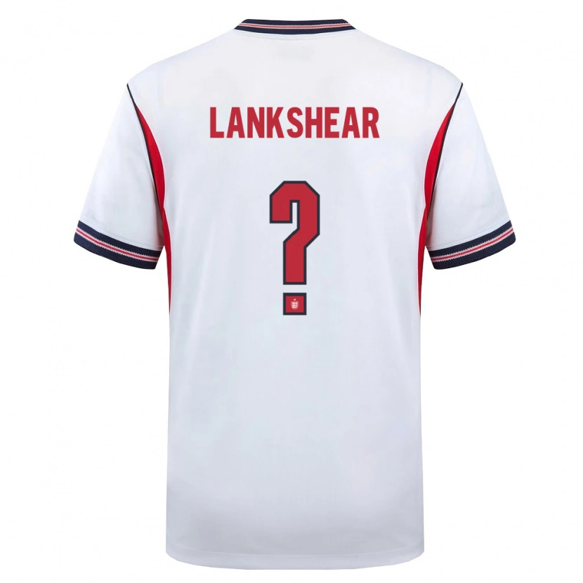 Danxen Niño Camiseta Inglaterra Will Lankshear #0 Blanco Marino Rojo 1ª Equipación 26-28 La Camisa México