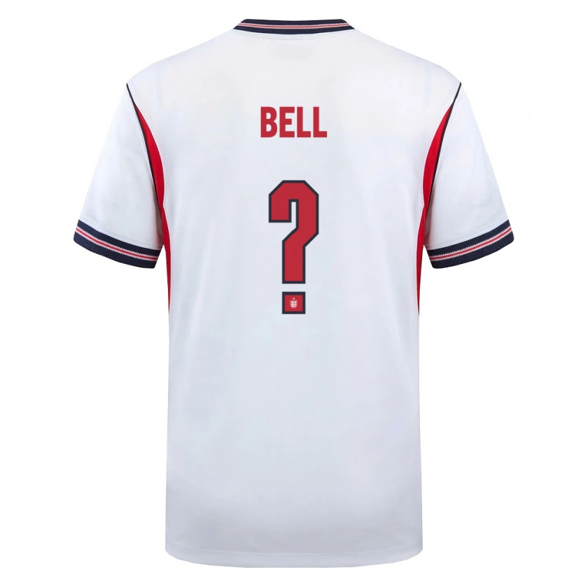 Danxen Niño Camiseta Inglaterra Toby Bell #0 Blanco Marino Rojo 1ª Equipación 26-28 La Camisa México