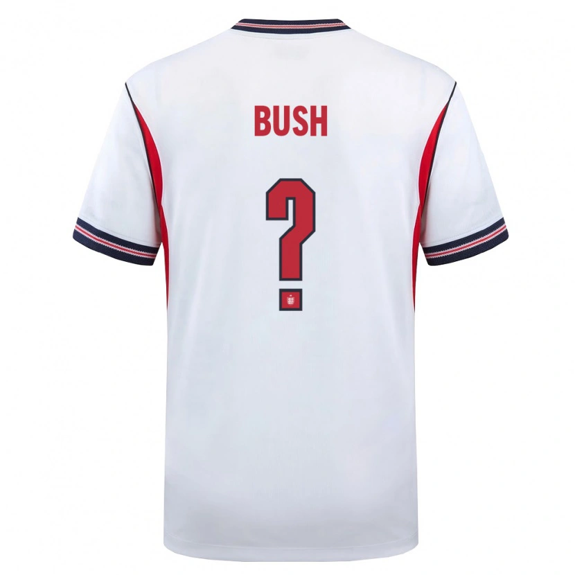 Danxen Niño Camiseta Inglaterra Chris Bush #0 Blanco Marino Rojo 1ª Equipación 26-28 La Camisa México