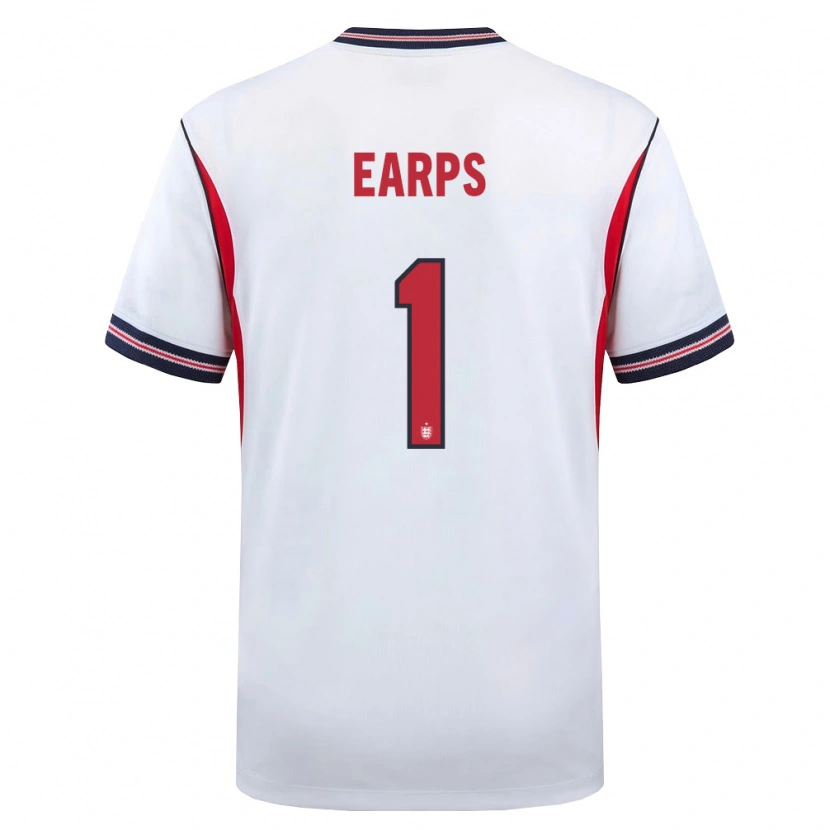 Danxen Niño Camiseta Inglaterra Mary Earps #1 Blanco Marino Rojo 1ª Equipación 26-28 La Camisa México