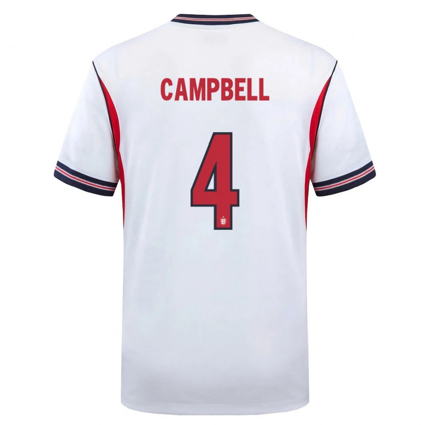 Danxen Niño Camiseta Inglaterra Harrison Murray-Campbell #4 Blanco Marino Rojo 1ª Equipación 26-28 La Camisa México