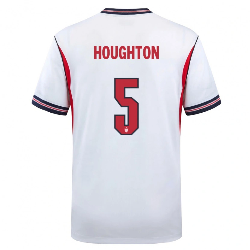 Danxen Niño Camiseta Inglaterra Steph Houghton #5 Blanco Marino Rojo 1ª Equipación 26-28 La Camisa México