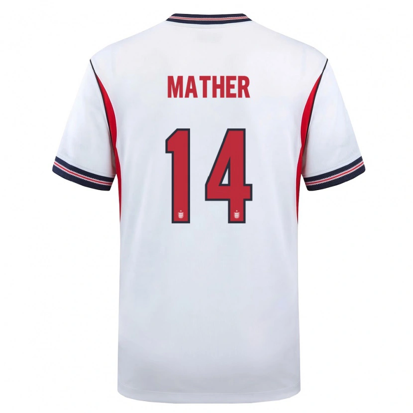 Danxen Niño Camiseta Inglaterra Sam Mather #14 Blanco Marino Rojo 1ª Equipación 26-28 La Camisa México