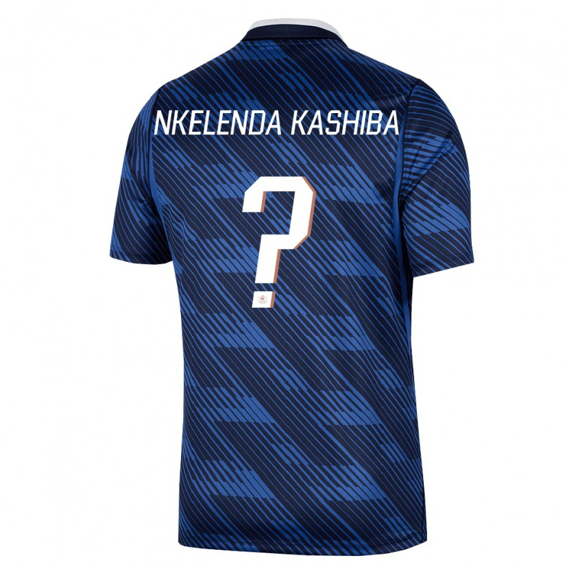 Danxen Niño Camiseta Francia Jason Nkelenda Kashiba #0 Marino Azul Blanco 1ª Equipación 26-28 La Camisa México