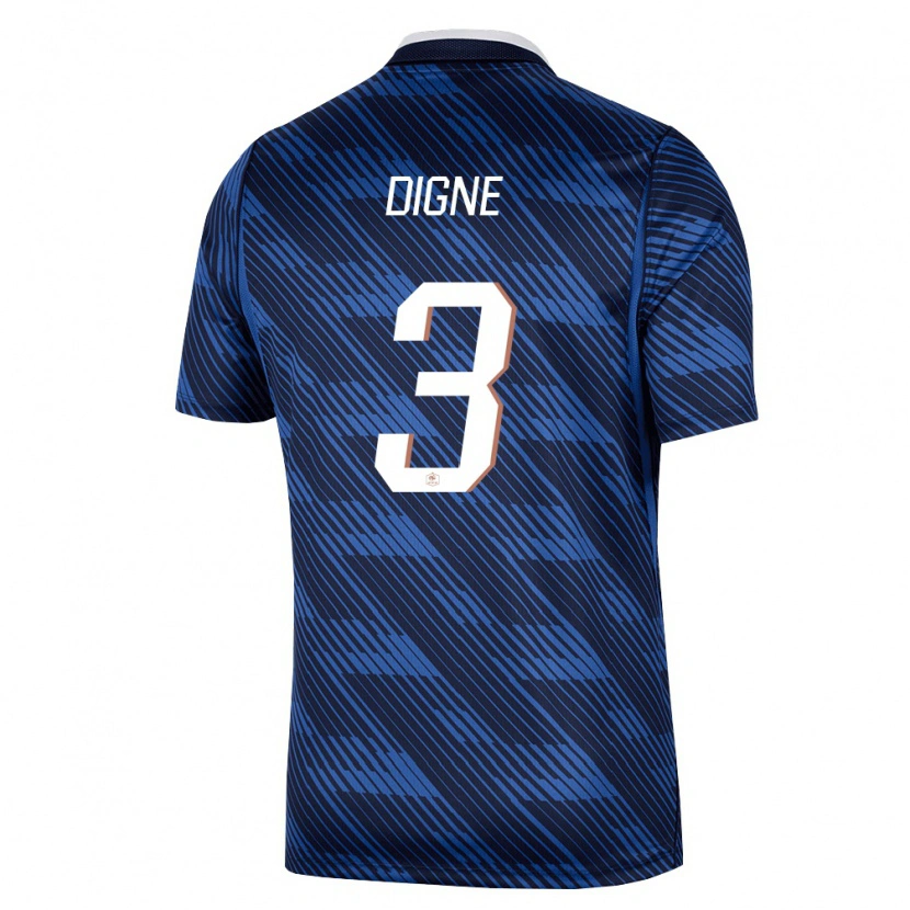 Danxen Niño Camiseta Francia Lucas Digne #3 Marino Azul Blanco 1ª Equipación 26-28 La Camisa México