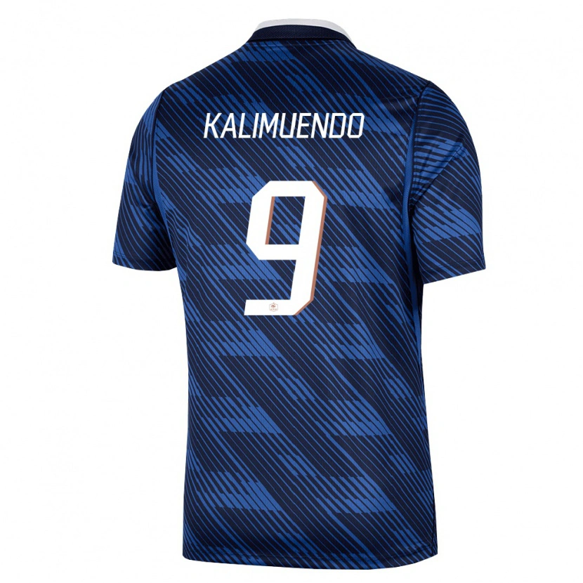 Danxen Niño Camiseta Francia Arnaud Kalimuendo #9 Marino Azul Blanco 1ª Equipación 26-28 La Camisa México
