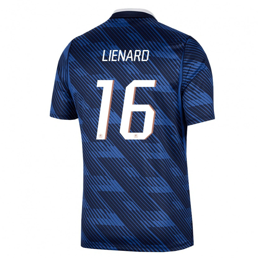 Danxen Niño Camiseta Francia Yann Lienard #16 Marino Azul Blanco 1ª Equipación 26-28 La Camisa México