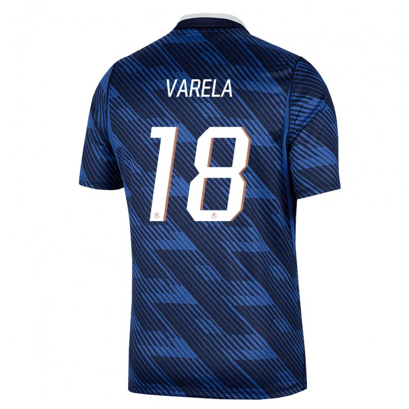 Danxen Niño Camiseta Francia Jordan Varela #18 Marino Azul Blanco 1ª Equipación 26-28 La Camisa México