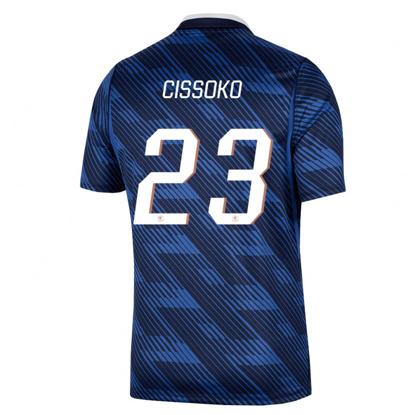 Danxen Niño Camiseta Francia Hawa Cissoko #23 Marino Azul Blanco 1ª Equipación 26-28 La Camisa México