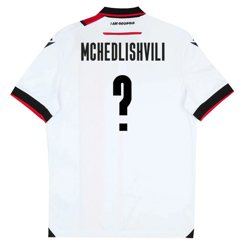 Danxen Niño Camiseta Georgia Rati Mchedlishvili #0 Blanco Negro Rojo 1ª Equipación 26-28 La Camisa México