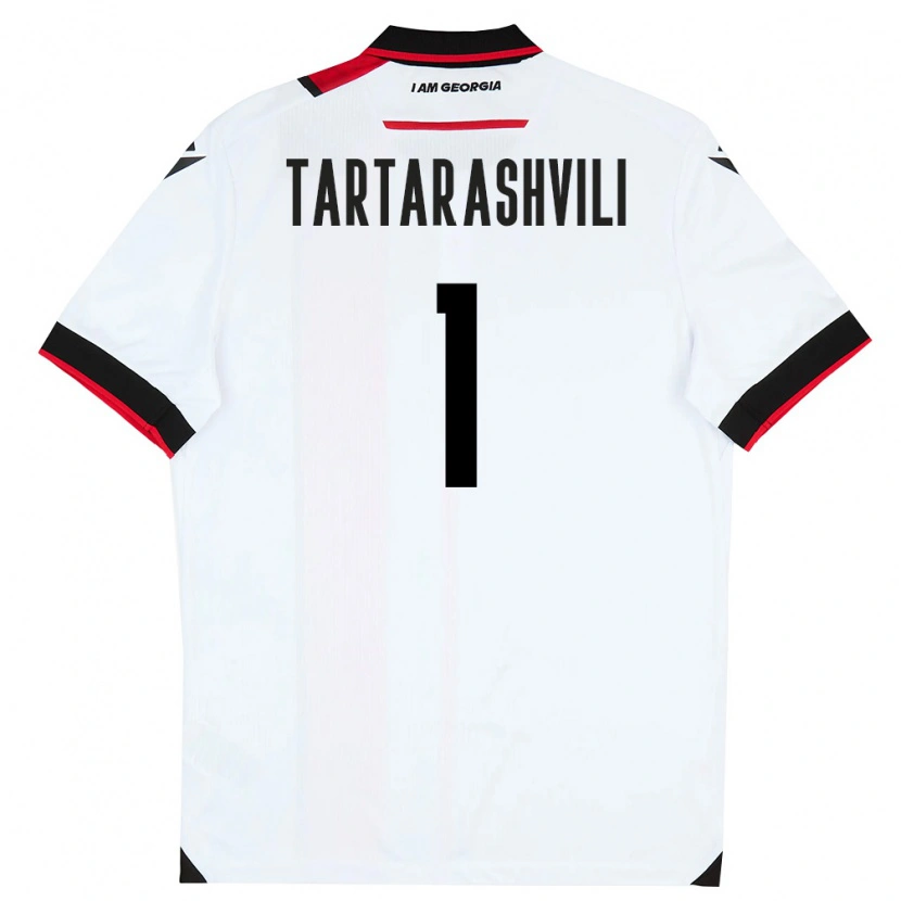 Danxen Niño Camiseta Georgia Saba Tartarashvili #1 Blanco Negro Rojo 1ª Equipación 26-28 La Camisa México