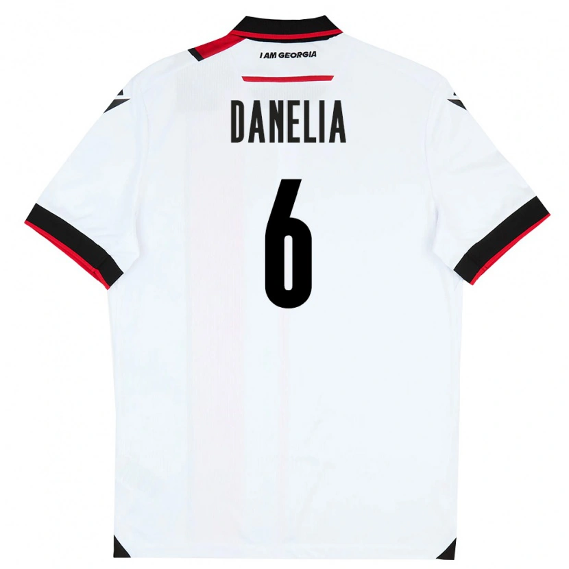 Danxen Niño Camiseta Georgia Natia Danelia #6 Blanco Negro Rojo 1ª Equipación 26-28 La Camisa México