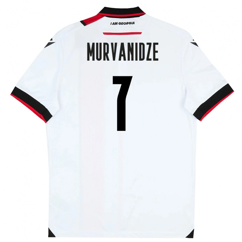 Danxen Niño Camiseta Georgia Saba Murvanidze #7 Blanco Negro Rojo 1ª Equipación 26-28 La Camisa México