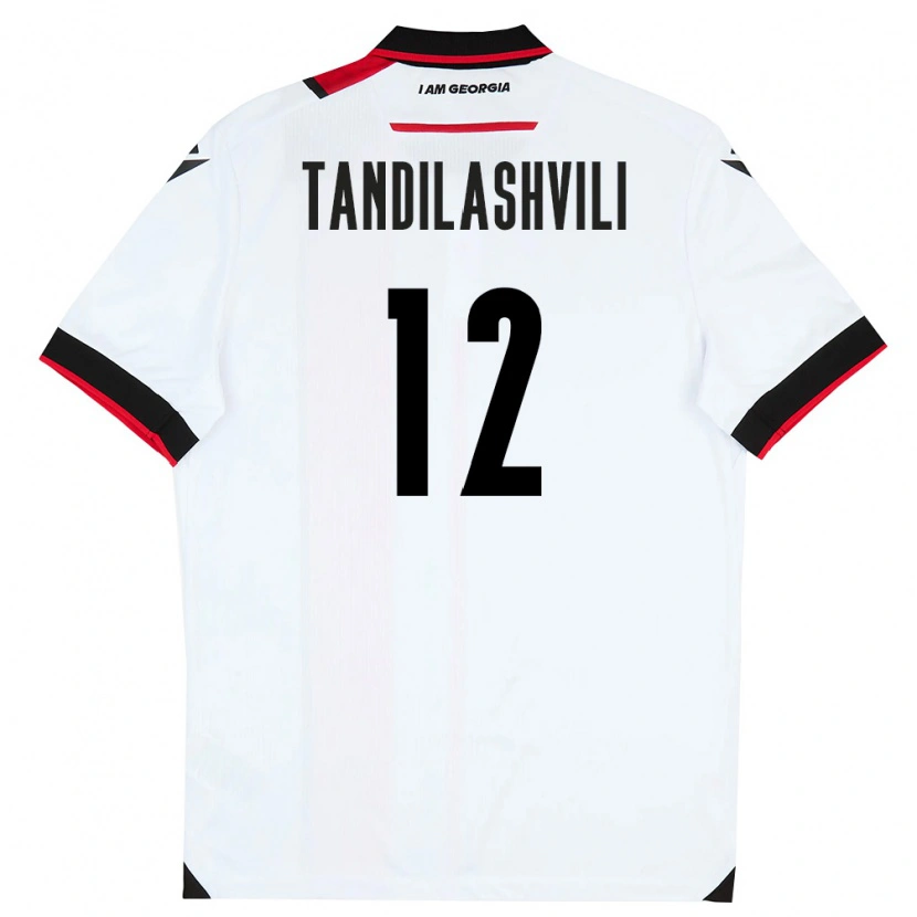 Danxen Niño Camiseta Georgia Levan Tandilashvili #12 Blanco Negro Rojo 1ª Equipación 26-28 La Camisa México