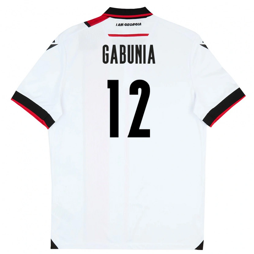 Danxen Niño Camiseta Georgia Tatia Gabunia #12 Blanco Negro Rojo 1ª Equipación 26-28 La Camisa México