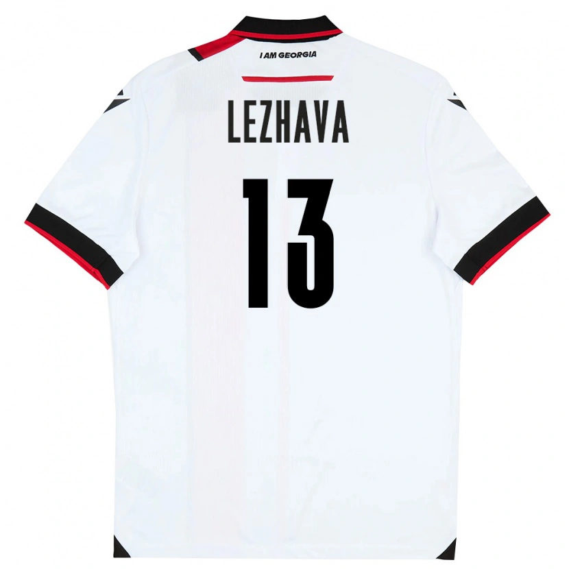 Danxen Niño Camiseta Georgia Giorgi Lezhava #13 Blanco Negro Rojo 1ª Equipación 26-28 La Camisa México