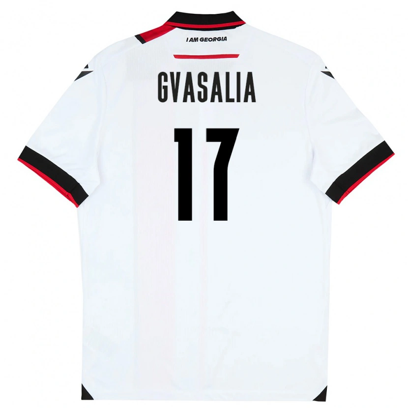 Danxen Niño Camiseta Georgia Giorgi Gvasalia #17 Blanco Negro Rojo 1ª Equipación 26-28 La Camisa México