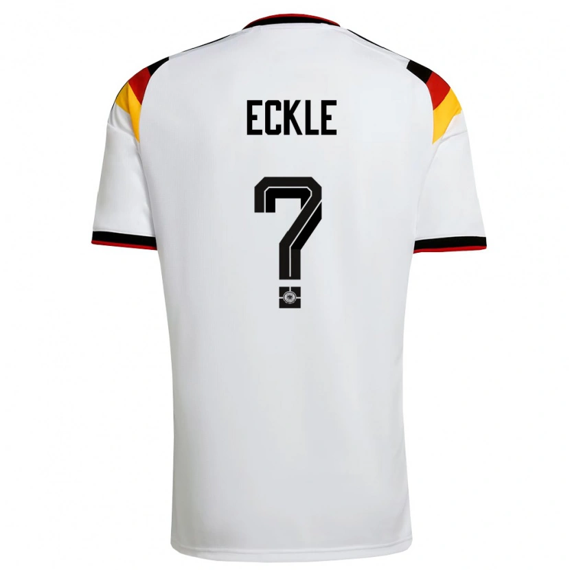 Danxen Niño Camiseta Alemania Philipp Eckle #0 Blanco Negro Rojo 1ª Equipación 26-28 La Camisa México