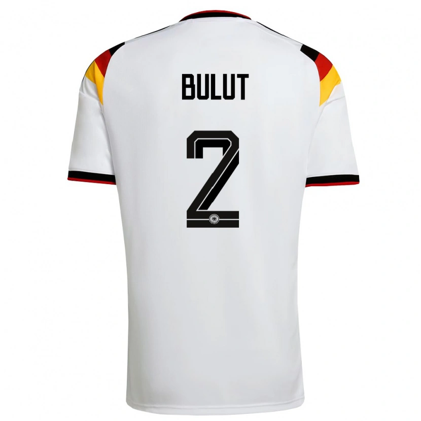 Danxen Niño Camiseta Alemania Taylan Bulut #2 Blanco Negro Rojo 1ª Equipación 26-28 La Camisa México