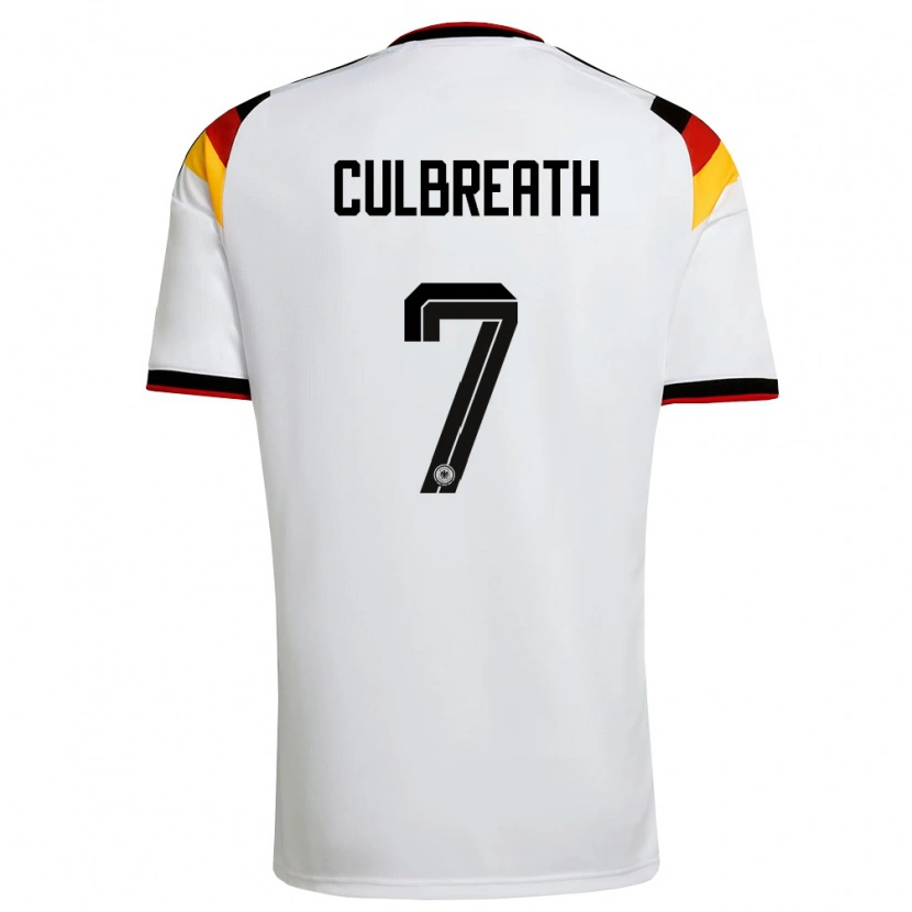 Danxen Niño Camiseta Alemania Montrell Culbreath #7 Blanco Negro Rojo 1ª Equipación 26-28 La Camisa México