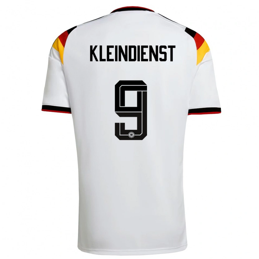 Danxen Niño Camiseta Alemania Tim Kleindienst #9 Blanco Negro Rojo 1ª Equipación 26-28 La Camisa México