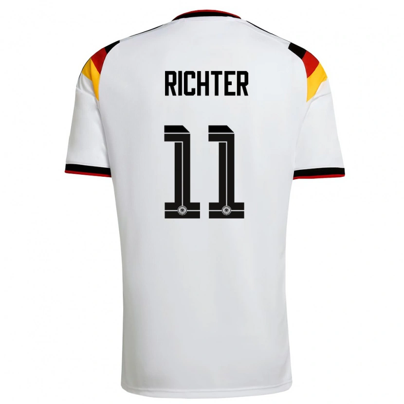 Danxen Niño Camiseta Alemania Daniel Richter #11 Blanco Negro Rojo 1ª Equipación 26-28 La Camisa México