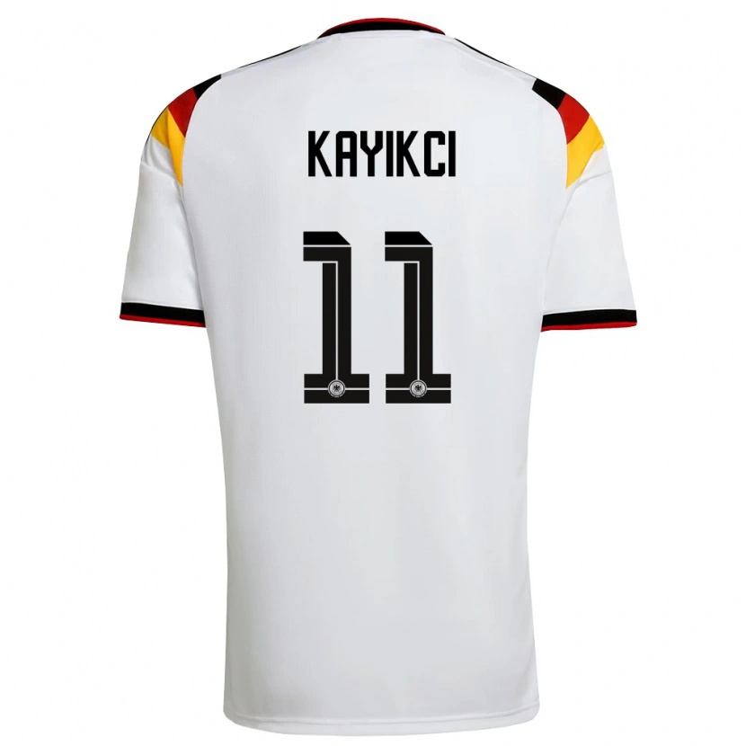 Danxen Niño Camiseta Alemania Hasret Kayikci #11 Blanco Negro Rojo 1ª Equipación 26-28 La Camisa México
