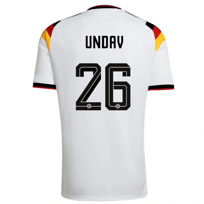 Danxen Niño Camiseta Alemania Deniz Undav #26 Blanco Negro Rojo 1ª Equipación 26-28 La Camisa México
