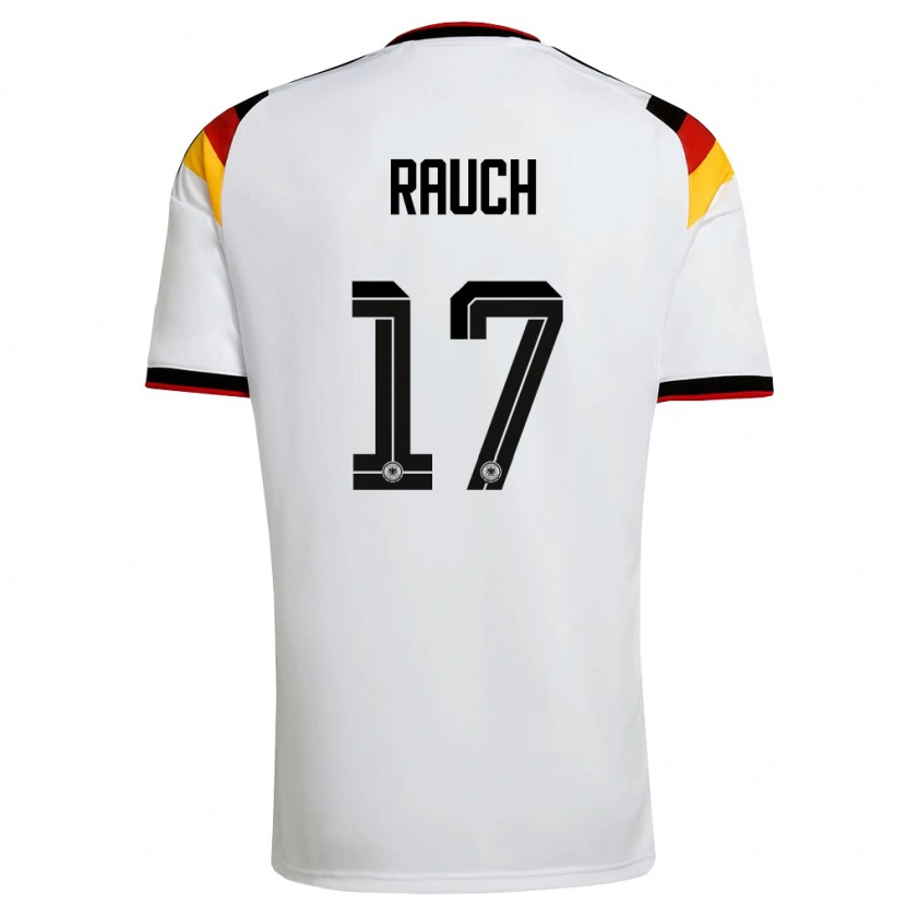 Danxen Niño Camiseta Alemania Felicitas Rauch #17 Blanco Negro Rojo 1ª Equipación 26-28 La Camisa México