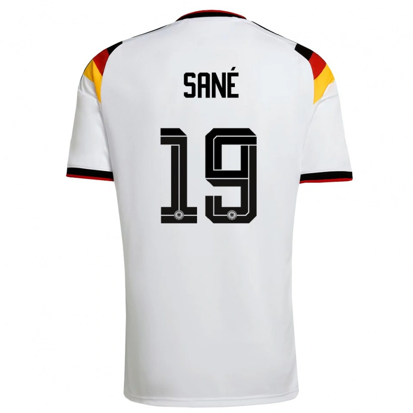 Danxen Niño Camiseta Alemania Leroy Sané #19 Blanco Negro Rojo 1ª Equipación 26-28 La Camisa México