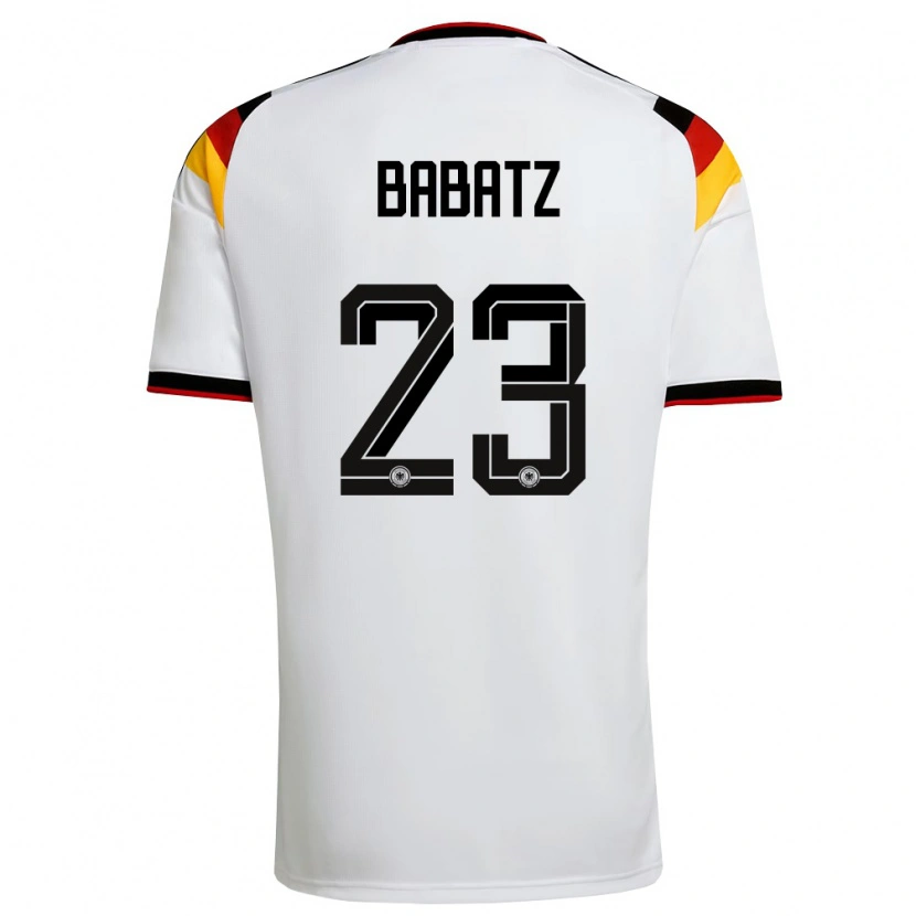 Danxen Niño Camiseta Alemania Louis Babatz #23 Blanco Negro Rojo 1ª Equipación 26-28 La Camisa México